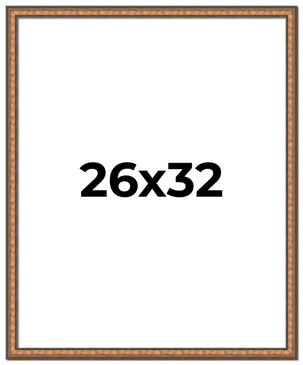 Slim Profile Gold Picture Frame - UV Acrylic, Foam Board Backing, Hanging Hardware